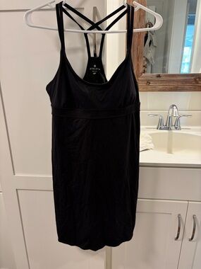 Athleta Black Strappy Performance/swim Dress